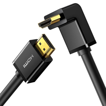 Ugreen - Video Cable (10173) - HDMI to Angled HDMI, 4k@30Hz, 2m - Fekete