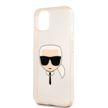 Karl Lagerfeld Klhcp13skhtuglgo iPhone 13 Mini 5,4 "arany / arany tok csillámos karl feje 