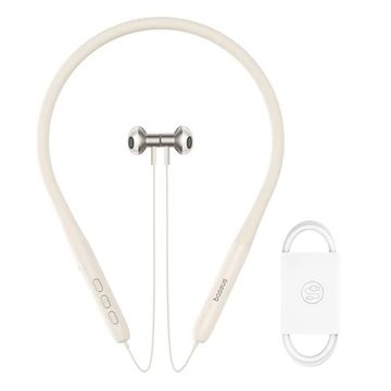 Baseus A00025800223-Z1 Bowie P1 Neckband vezeték nélküli Bluetooth Krém fehér fülhallgató 