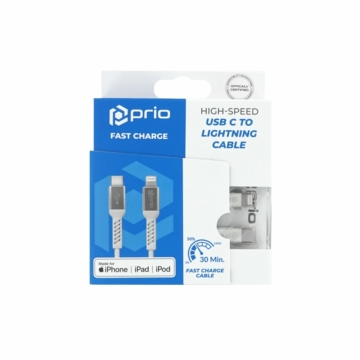 prio Charge & Sync USB C to Lightning Cable MFi certified 2méter fehér