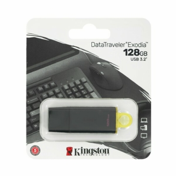 Kingston DataTraveler Exodia 128 GB USB-Pendrive Fekete