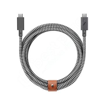 Native Union Belt PRO USB-C - USB-C 240W Zebra 2,4m prémium kábel - fekete-fehér