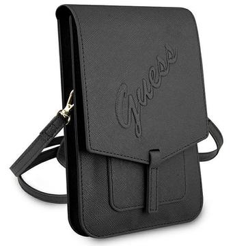 Guess GUWBRSAVSBK Saffiano Script táska fekete
