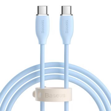 Baseus Jelly USB Type-C - USB Type-C kábel 100W 120cm kék (CAGD030003)