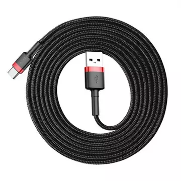  BASEUS kábel Cafule Type-C USB-C 2A 2M piros + fekete CATKLF-C91 