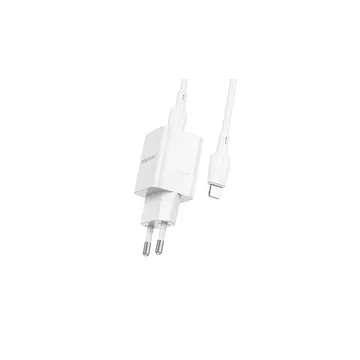 30W fali töltő és USB  Lightning Kábel szett BOROFONE (Fehér)