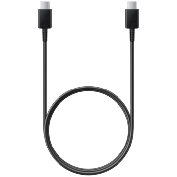 Samsung - Original Data Cable (EP-DA705BBEGWW) - USB-C to Type-C Fast Charging 3A, 1m - Black (Blister Packing)
