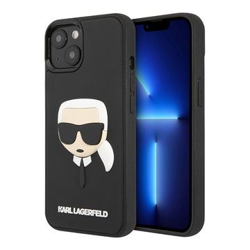 Karl Lagerfeld KLHCP13SKH3DBK iPhone 13 mini 5,4 "fekete kemény tok 3D gumiból Karl's Head