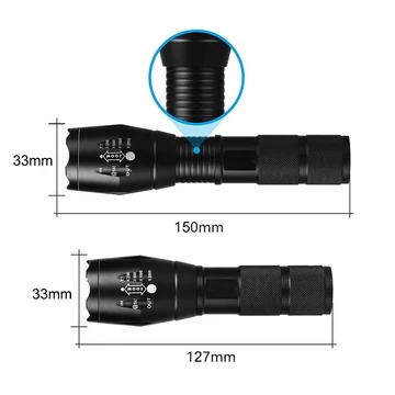 LED Zoom Flashlight LT1  elem lámpa