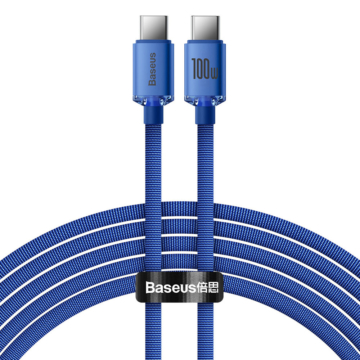 USB-C/USB-C 100W Baseus kábel - 1.2m - kék - CAJY000603
