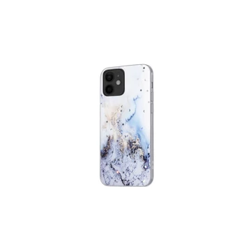 Telefontok iPhone 12 / 12 Pro - Villágoskék Glitter mintás műanyag hátlaptok, szilikon