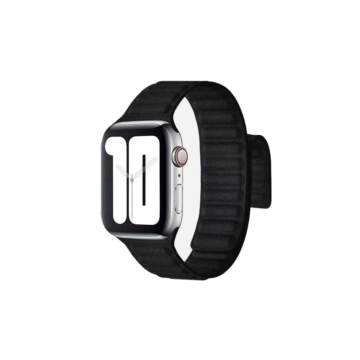 Apple Watch mágneses bőrszíj - fekete - 42 mm/44 mm