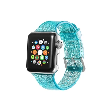 Apple Watch csillámos szíj - türkizkék - 42 mm/44 mm