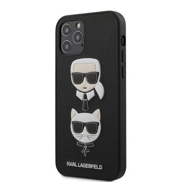 KARL LAGERFELD iPhone 12/12 Pro tok 6,1” (KLHCP12MSAKICKCBK) - fekete