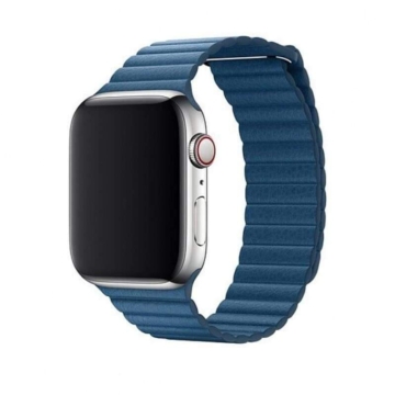 DEVIA Apple watch Elegant Leather Loop 42/44 mm óraszíj - kék