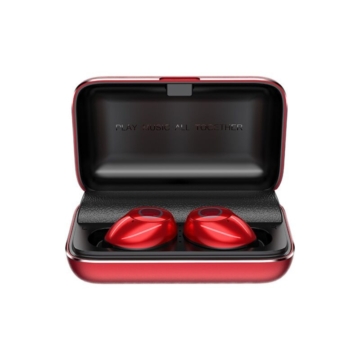 Joyroom JR-T07 Metal TWS Bluetooth 5.0 Headset - Piros - Bluetooth Fülhallgató