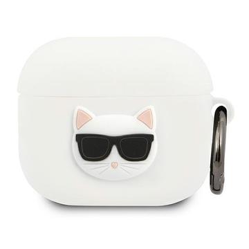 Apple Airpods 3 KARL LAGERFELD (KLACA3SILCHWH) liquid szilikon tartó - fehér
