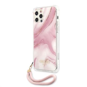 Apple iPhone 12/12 Pro GUESS (GUHCN12MKSMAPI) TPU hátlap - rózsaszín