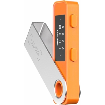 Ledger Nano S Plus BTC Narancs szinű kriptovaluta pénztárca