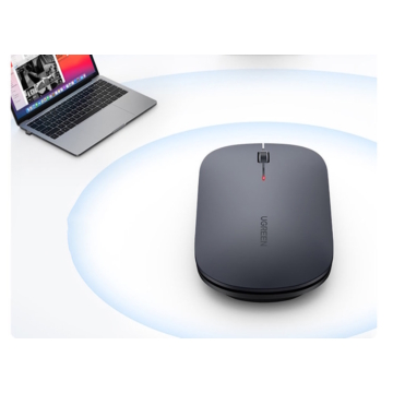 Wireless Mouse - Slim,  Adjustable DPI (1000-4000) - Gray - Ugreen (vezeték nélküli egér)