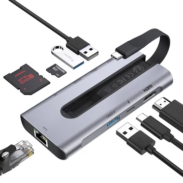 8in1 USB-C elosztó hub - ESR