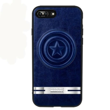 Apple iPhone 7/8 Plus JOYROOM JR-MV008+ Avengers Bőrhátlap - Captain America - Bőrhatású
