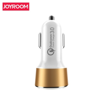 Joyroom CC-032 QC 3.0 30W 2xUSB Autós Töltőfej - Fehér - QC 3.0 Gyorstöltés