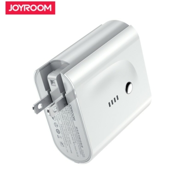 Joyroom D-T189 Traveling 2in1 5000 mAh Powerbank és Hálózati Töltő - Fehér - PD Gyorstöltés