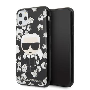 Apple iPhone 11 Pro KARL LAGERFELD KLHCN58FLFBBK Hátlap - Fekete