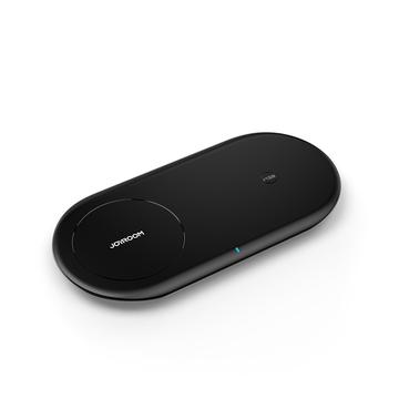 JOYROOM JR-A26 2in1 15W Wireless Charger Asztali Töltő - Fekete - Quick Charge/Gyorstöltés
