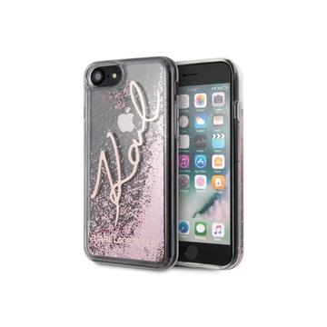 Apple iPhone 7/8/SE2 KARL LAGERFELD KLHCI8TRKSRG Glitter TPU Hátlap - Rose Gold