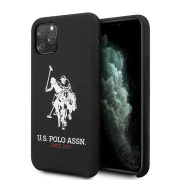 Apple iPhone 11 Pro Max U.S.Polo USHCN65SLHRBK Liquid Hátlap - Fekete
