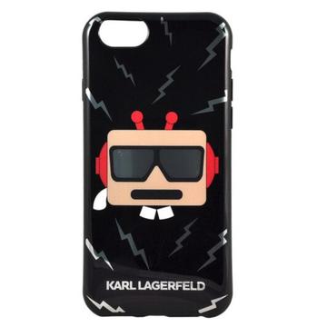 Apple iPhone 6/6S KARL LAGERFELD KLHCP6BOT Hátlap - Fekete