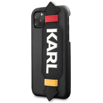Apple iPhone 11 Pro KARL LAGERFELD KLHCN58HDAWBK Bőr Hátlap - Fekete