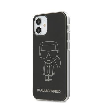 Apple iPhone 12 Mini KARL LAGERFELD KLHCP12SPCUMIKBK TPU Hátlap - Fekete