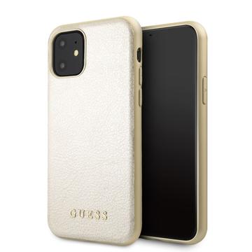 Apple iPhone 11 Pro Max GUESS GUHCN65IGLGO Bőr Hátlap - Arany