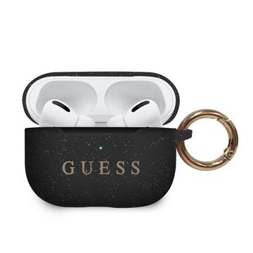 Apple Airpods Pro GUESS GUACAPSILGLBK Liquid Silicon Tartó - Fekete