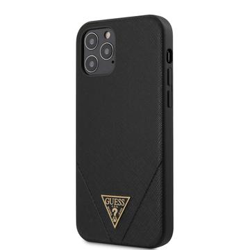 Apple iPhone 12/12 Pro GUESS GUHCP12MVSATMLBK Hátlap - Fekete