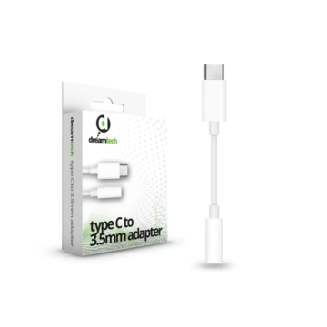 USB Type-C to 3.5 Jack adapter - Dreamtech - fehér