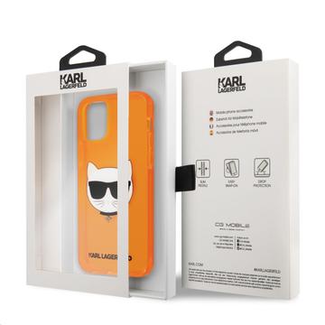 Apple iPhone 12 Pro Max KARL LAGERFELD KLHCP12LCHTRO TPU Hátlap - Narancssárga
