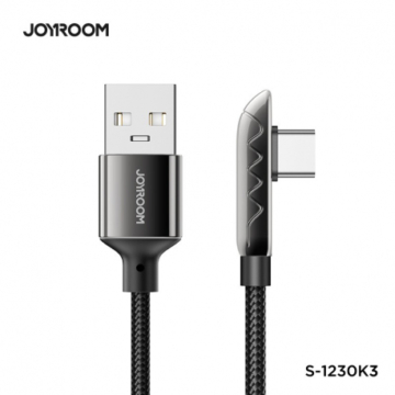 Joyroom S-1230K3 Gaming 3A USB Lightning 1.2M Adatkábel - Fekete - Quick Charge/Gyorstöltés