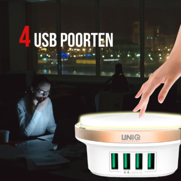 UNIQ Ledlámpás USB 4 portos 4.4A Gyorstöltő