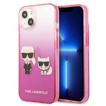  Karl Lagerfeld KLHCP13STGKCP iPhone 13 mini 5.4 "kemény tok rózsaszín Gradient Iconic Karl "Choupette