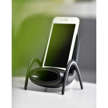 Wireless Telefon szék töltő Induction Charger QI Universal Fast Charge - FC08 with stand 15W Fekete (min. 2A) asztali