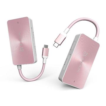 ADAM elements CASA HUB PDC501 5 port USB-C elosztó-kártyaolvasó. rozéarany
