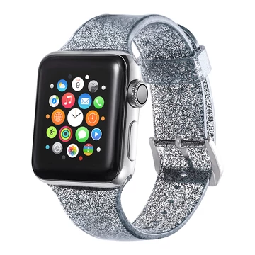 Apple Watch csillámos szíj Fekete. 42/44mm