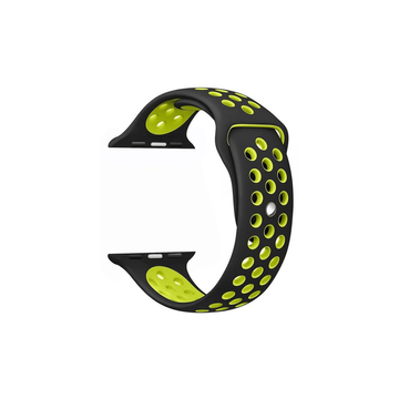 Apple Watch lélegző sport szíj. 38/40mm. Fekete/Zöld