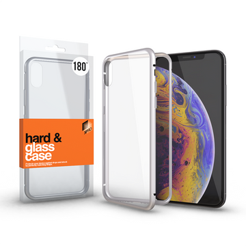 Magnetic tok (180°) Átlátszó. Ezüst kerettel Samsung A71 készülékhez