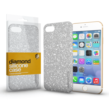 Szilikon tok (Diamond) Ezüst Apple iPhone 11 készülékhez