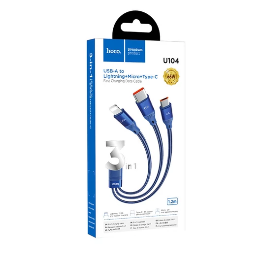 Hoco - Data Cable- USB-A to Lightning, Type-C, Micro- USB